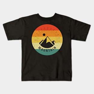 The Mountains Are Calling | Vintage Sunset Kids T-Shirt